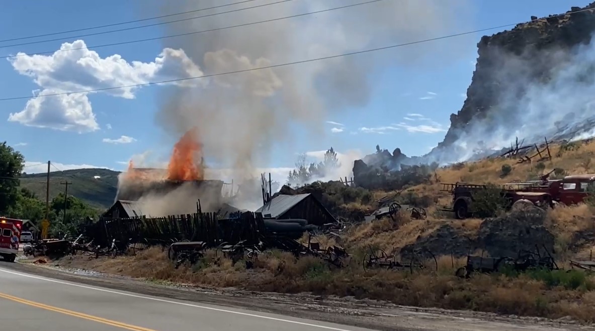 A fire began in Wanship located in Summit County. The blaze is affecting a roadway, according to UD...