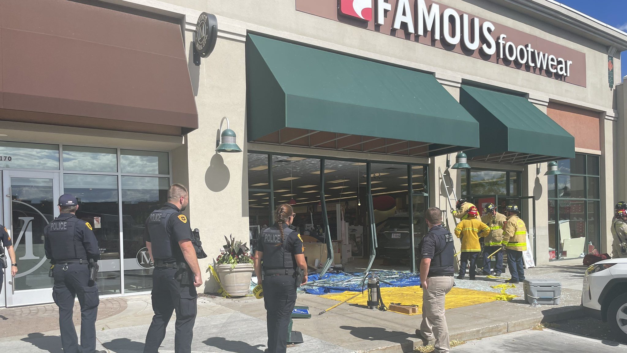 SUV Crashes into Famous Footwear in Sugar House....