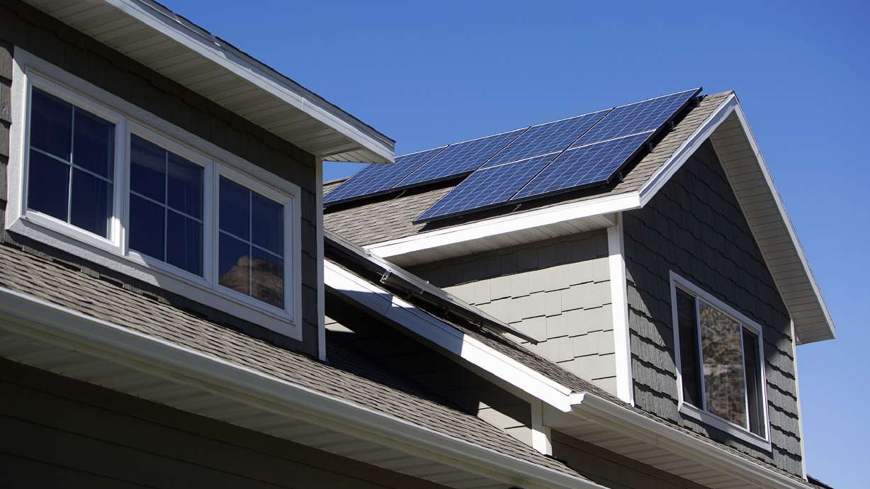 solar panel shown, solar power in utah is the major focus of a proposed law...