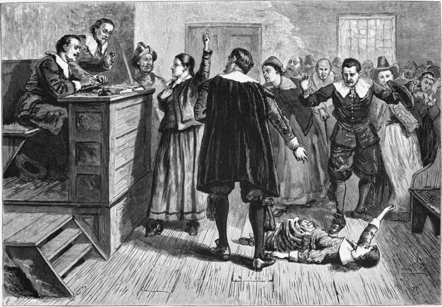 A depiction of the Salem Witch Trials (Photo courtesy of Wikimedia Commons)...