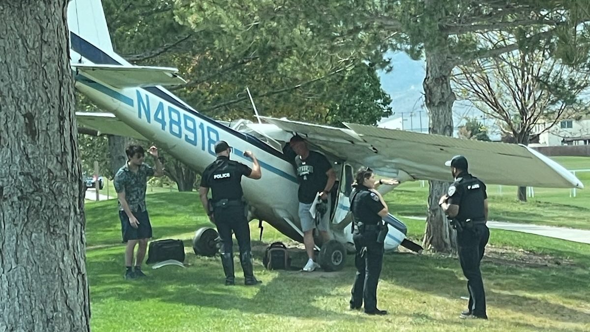 A small plane crashed on a soccer field in West Jordan....