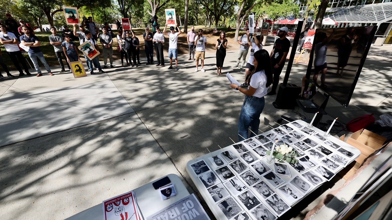 University of Utah students rallied in support of Mahsa Amini. She was the woman killed by Iran's M...