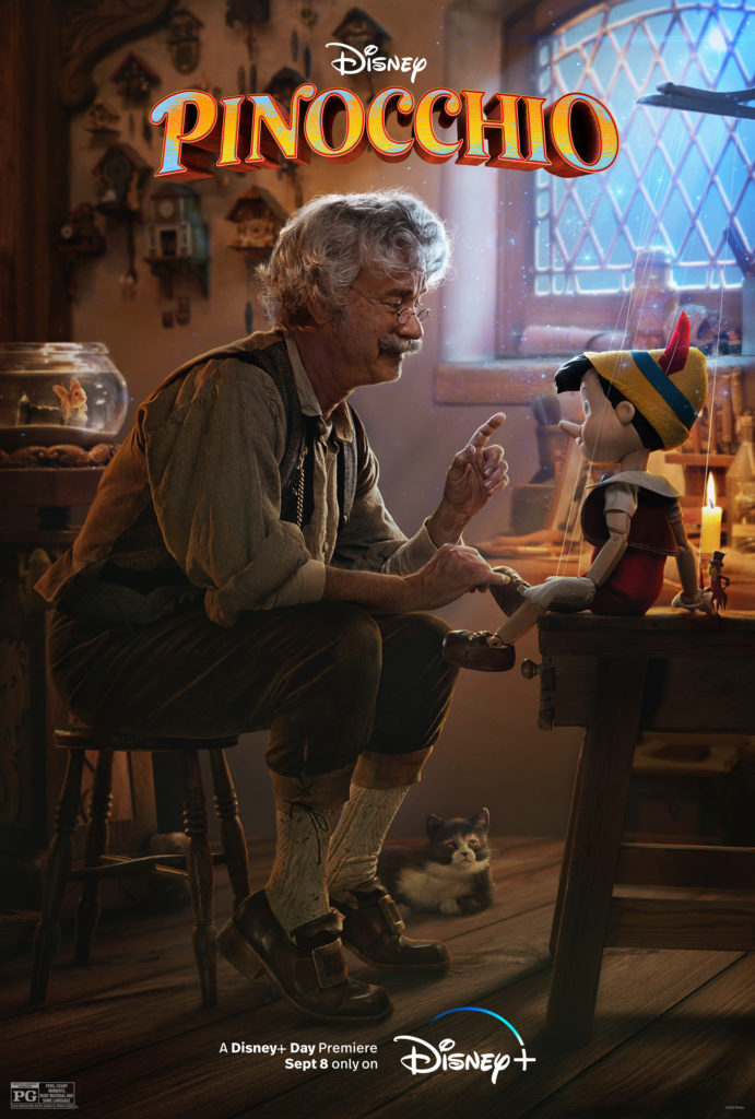 Disney Plus's 2022 live-action adaption of "Pinocchio" poster. 
