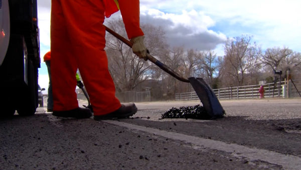 Sandy City has been out in force filling potholes caused by recent storms. (File photo)...