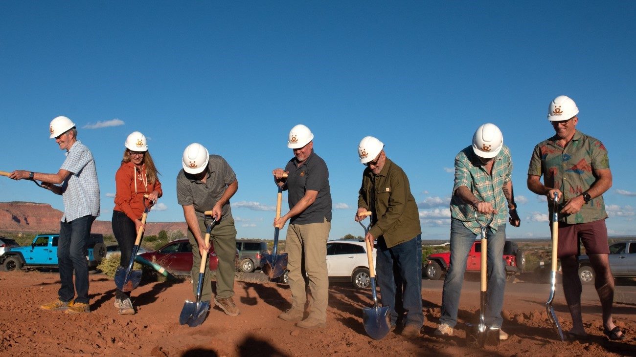 A group breaks ground on the Best Friends housing project in Kanab....