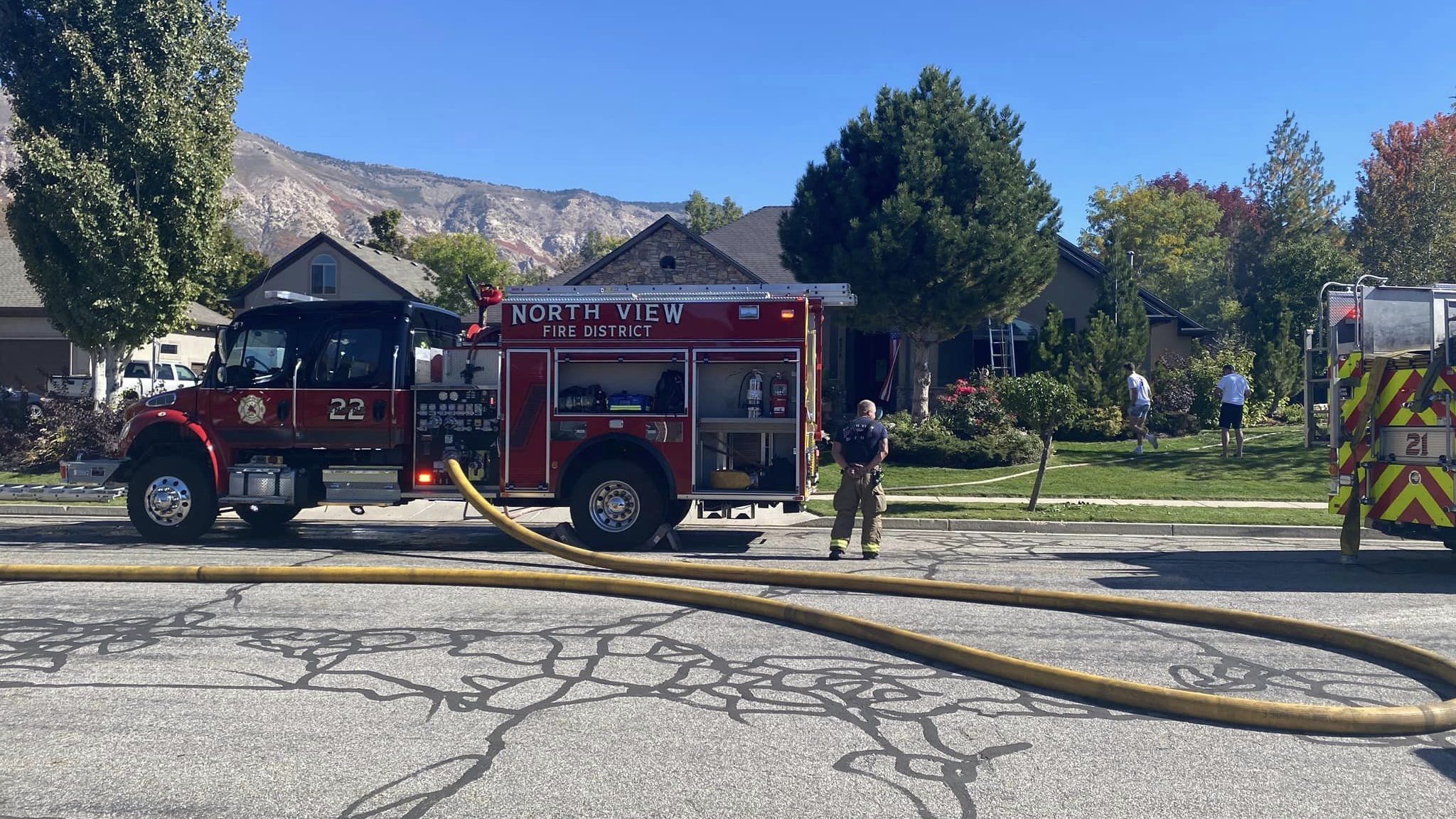 Emergency personnel from Weber County responded to a structure fire Friday in Pleasant View. Photo ...
