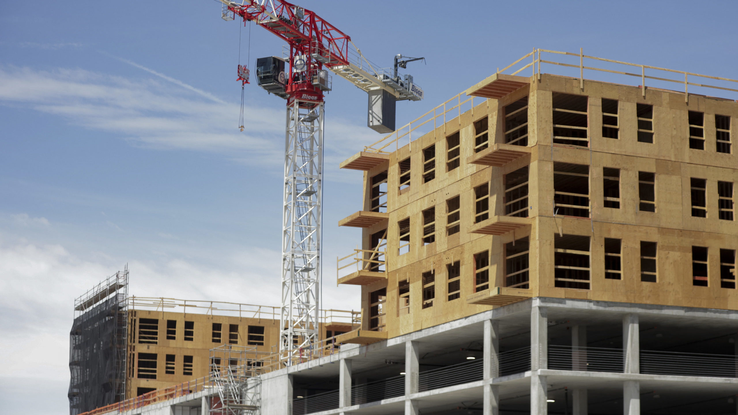 An apartment building under construction, the UHPF helps provide affordable housing in Utah...