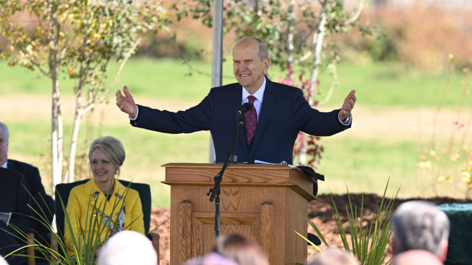 Church President Russell M. Nelson presided over the ceremony on Saturday, October 8, 2022....