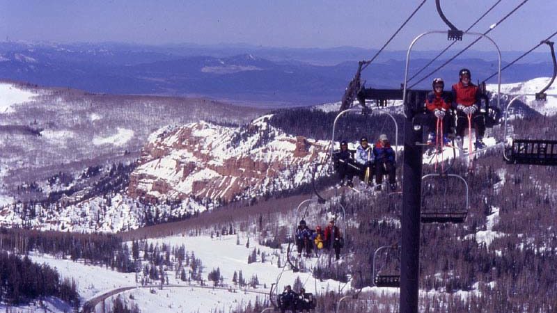 Ski lift at Brian Head Resort. The Brian Head Resort will open the 2022-23 ski season on Friday.Ph...