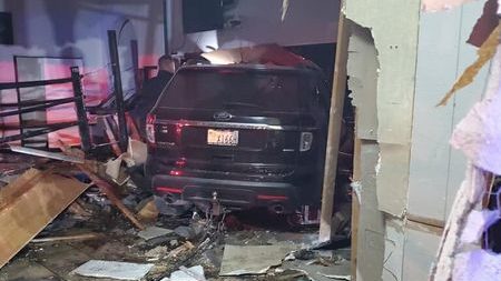 Police in Roy are trying to determine how a vehicle crashed into an unoccupied building Friday afte...