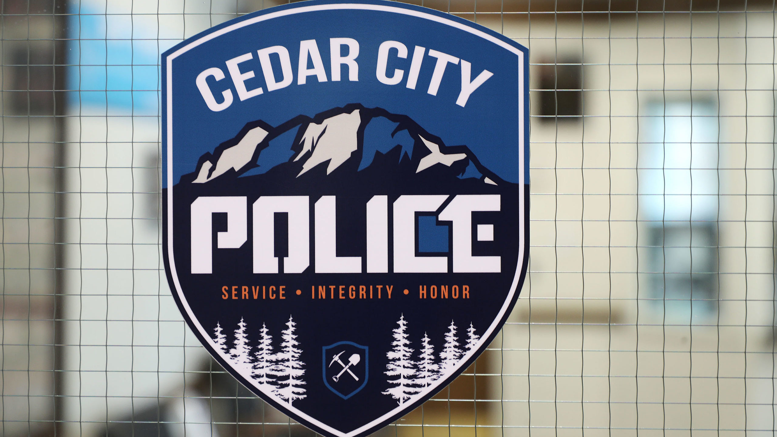 A Cedar City police logo is pictured in Cedar City on Wednesday April 7, 2021. Photo credit: Jeffre...