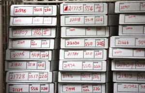 Image of how ballots are labeled and stored in Salt Lake County, Utah. Several races in Salt Lake County are still undecided, and two days after the election the counting continues.