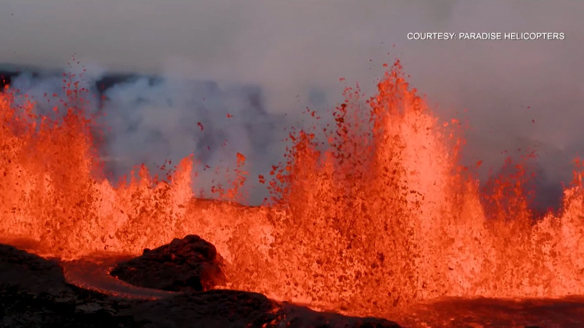 The world's largest active volcano is shooting fountains of lava more than 100 feet high and sendin...