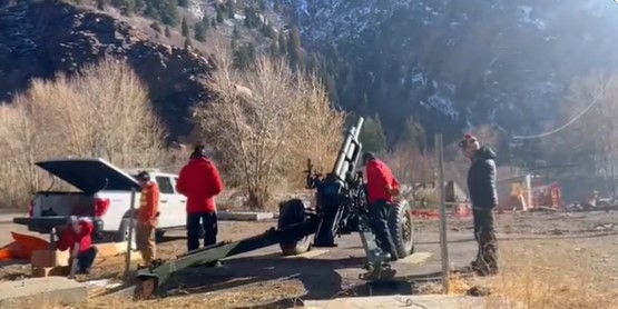 The Utah Department of Transportation test-fired howitzers on Tuesday to prepare for the avalanche ...
