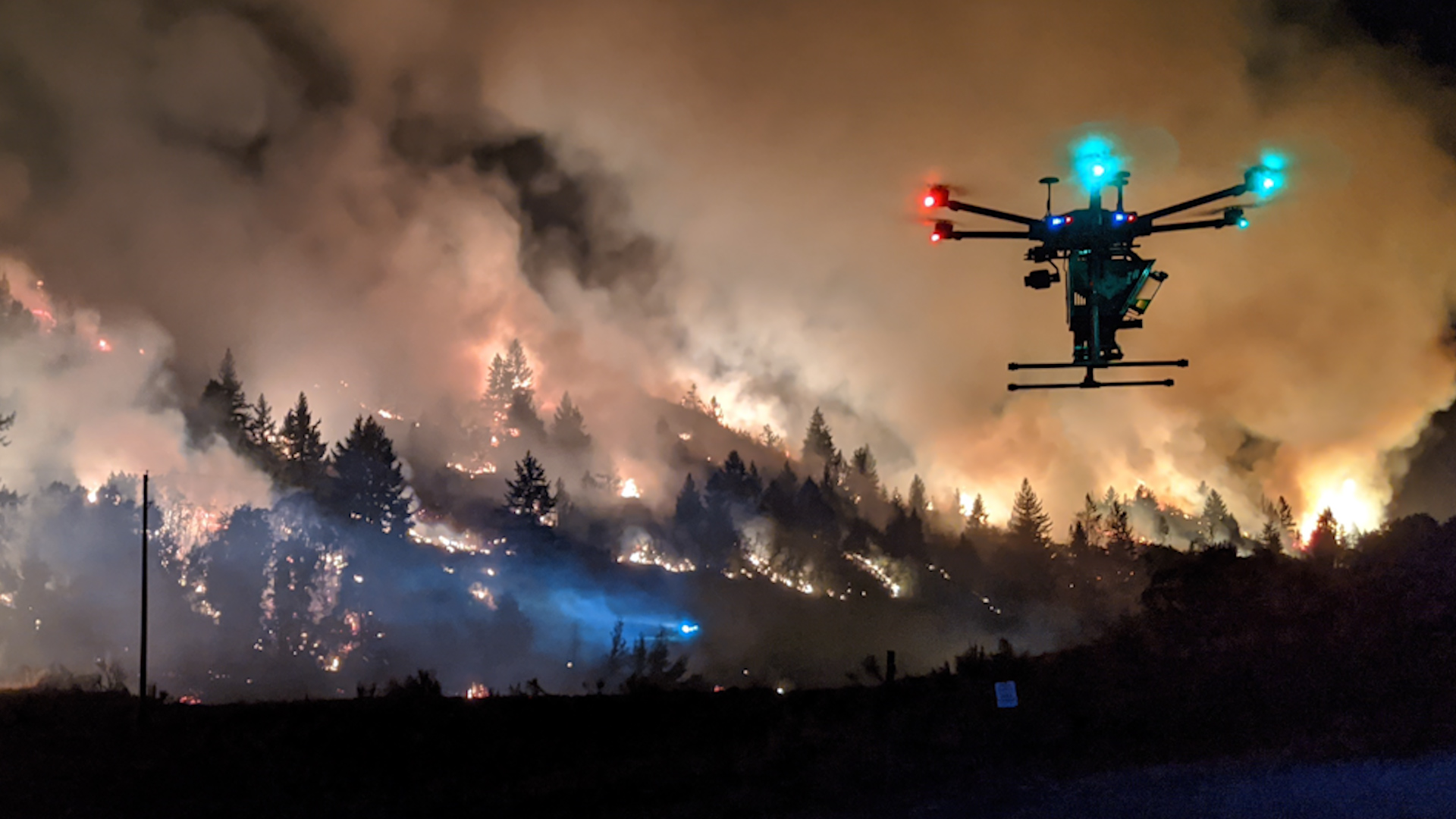 Unmanned drones that drop fireballs are one of the latest weapons against wildfires in the U.S....