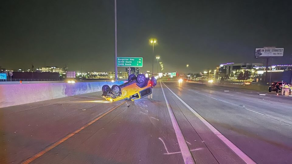 Image of the fatal crash in Draper on 11/25/22 (Photo courtesy of Utah DPS)...