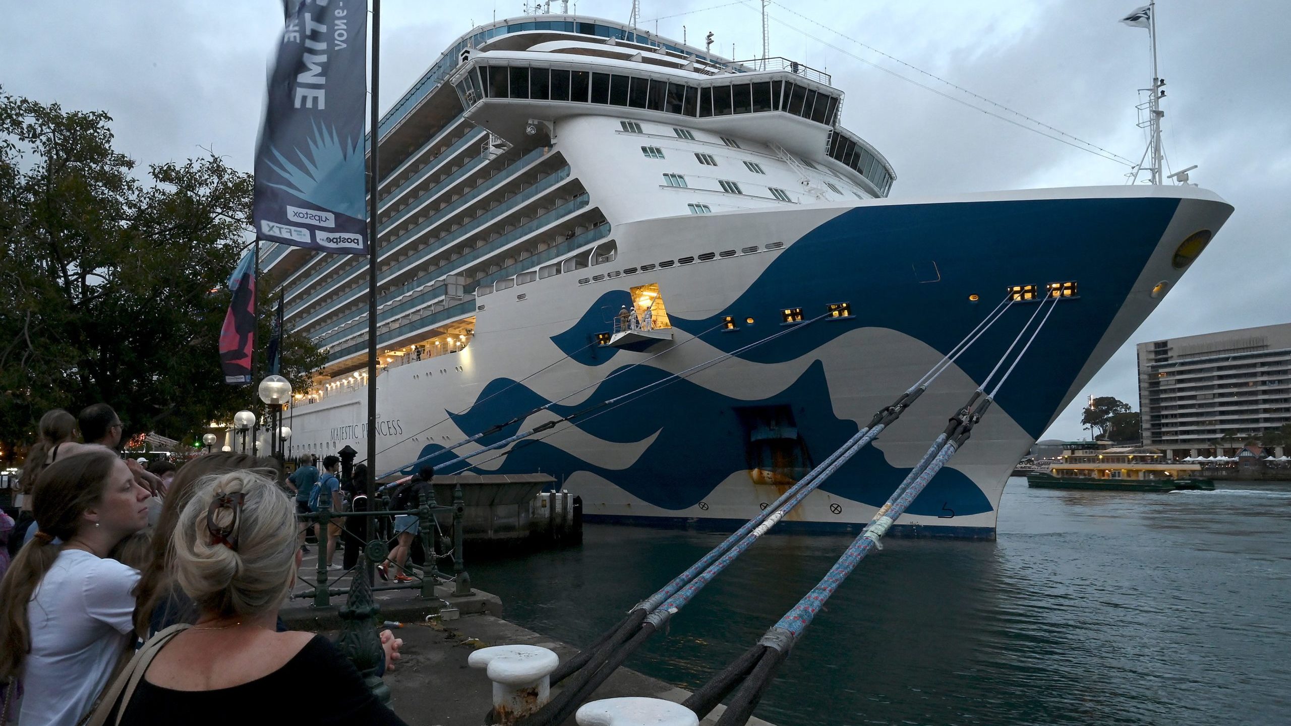 A cruise ship with hundreds of Covid-positive passengers docked in Sydney, Australia, after being h...