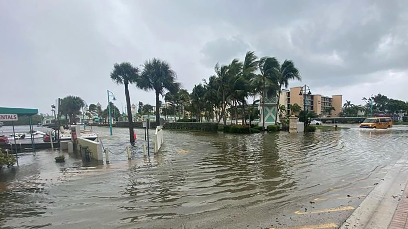 Nicole's storm surge pushes Wednesday into East Boynton Beach in Florida. FB/Boynton Beach Police D...