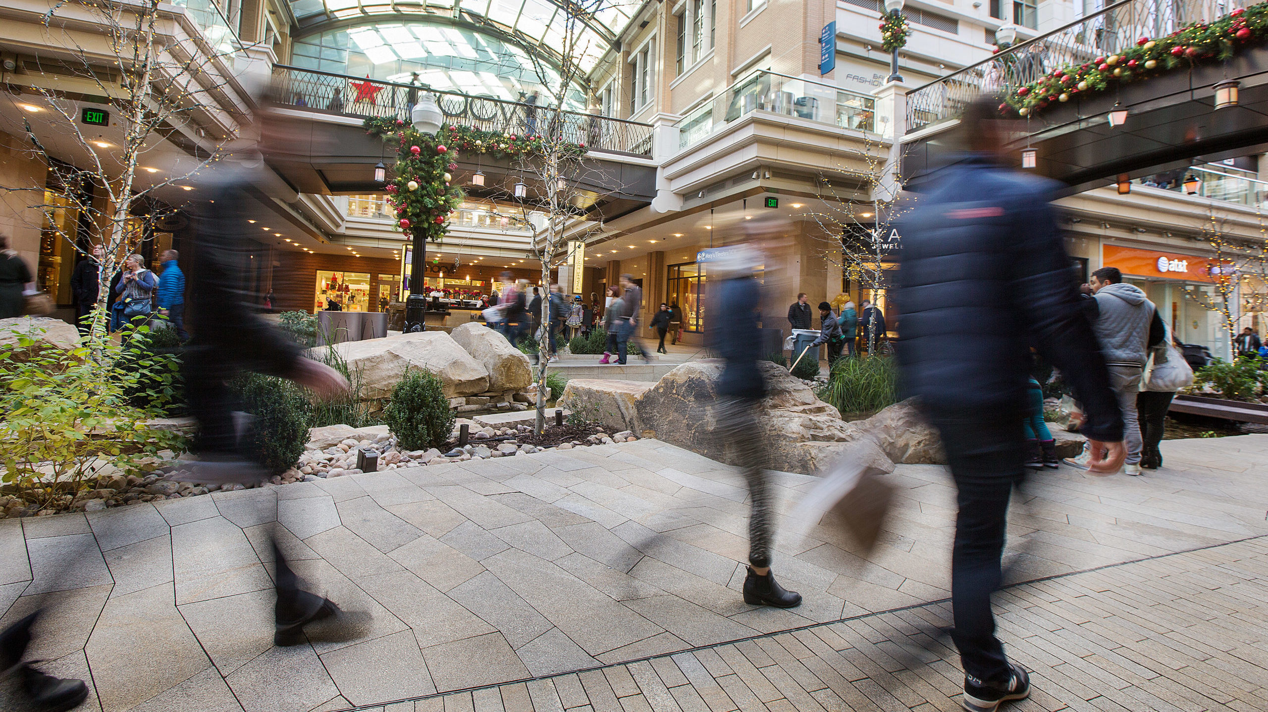 people are pictured at city creek, shopping habits can be indicative of financial infidelity...
