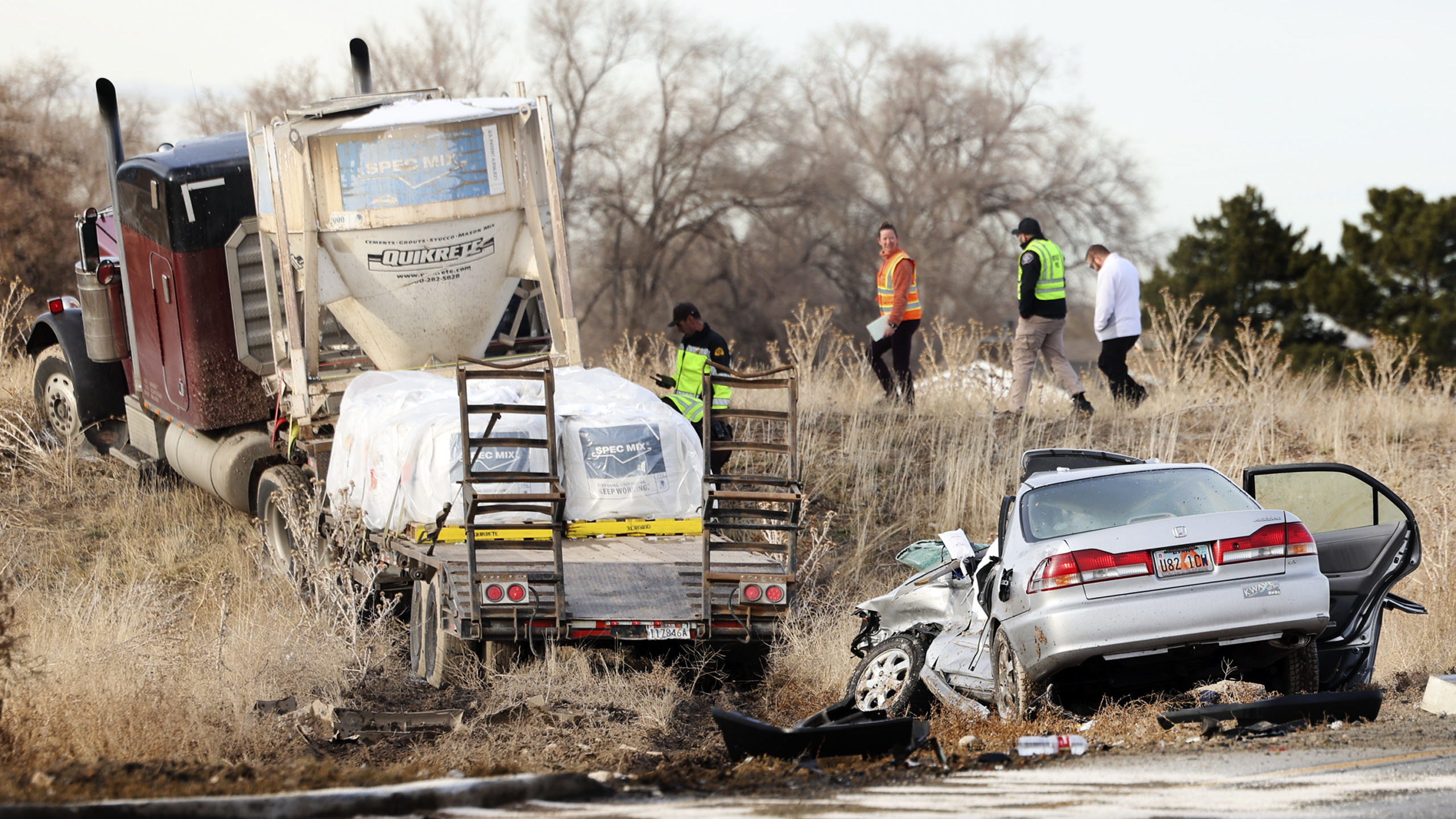 scene of west valley crash is pictured...