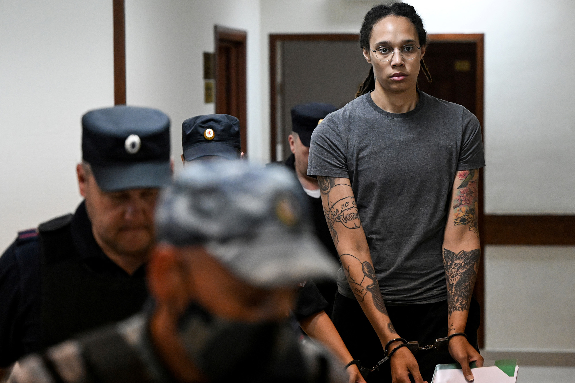 U.S. basketball player Brittney Griner, who was detained at Moscow's Sheremetyevo airport and later...