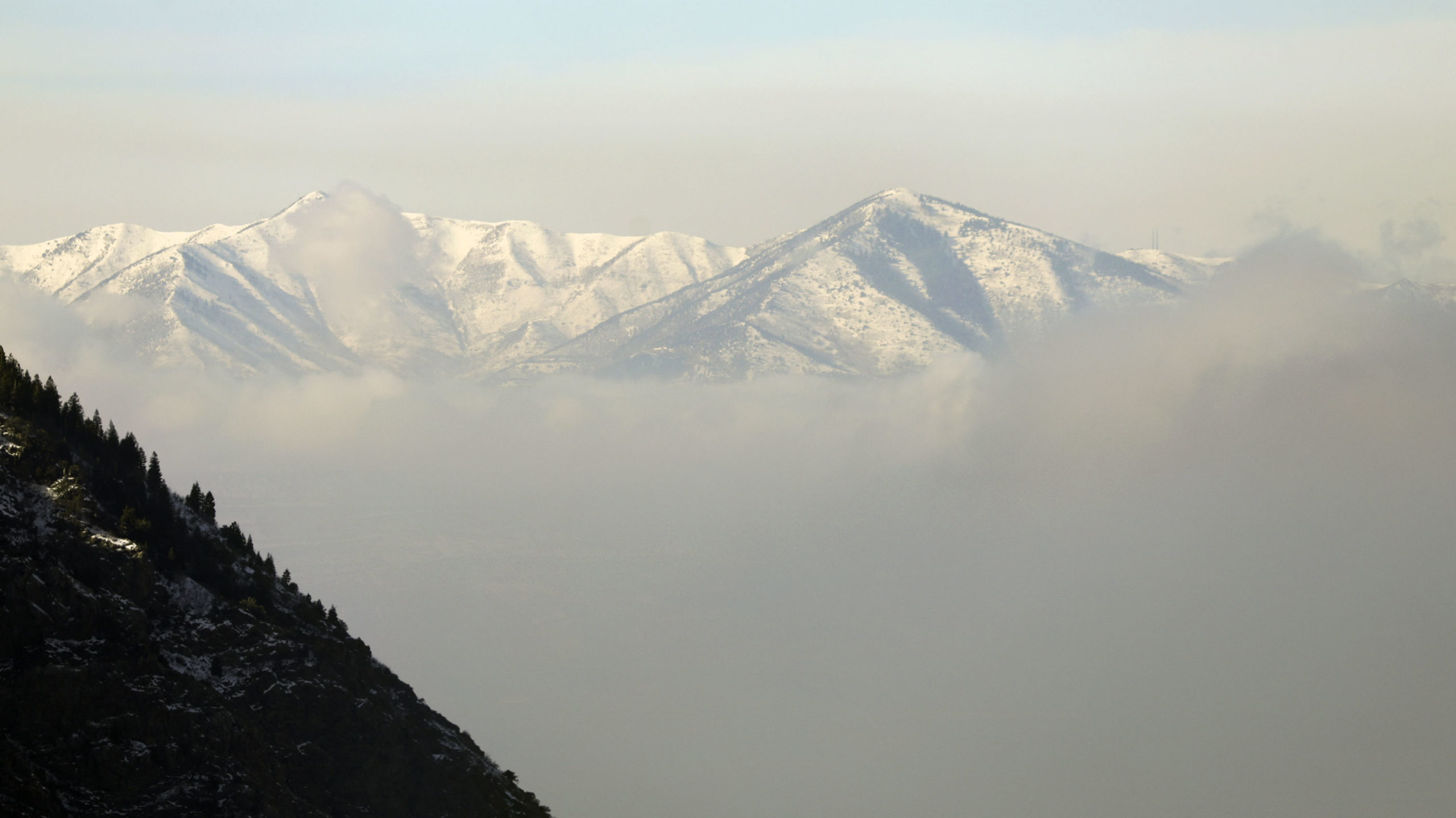 inversion and poor air quality in utah pictured...