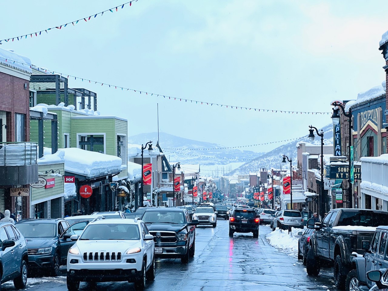 Park City in the snow, preparing for the 2023 Sundance Film Festival. Photo courtesy of Joe Davis...