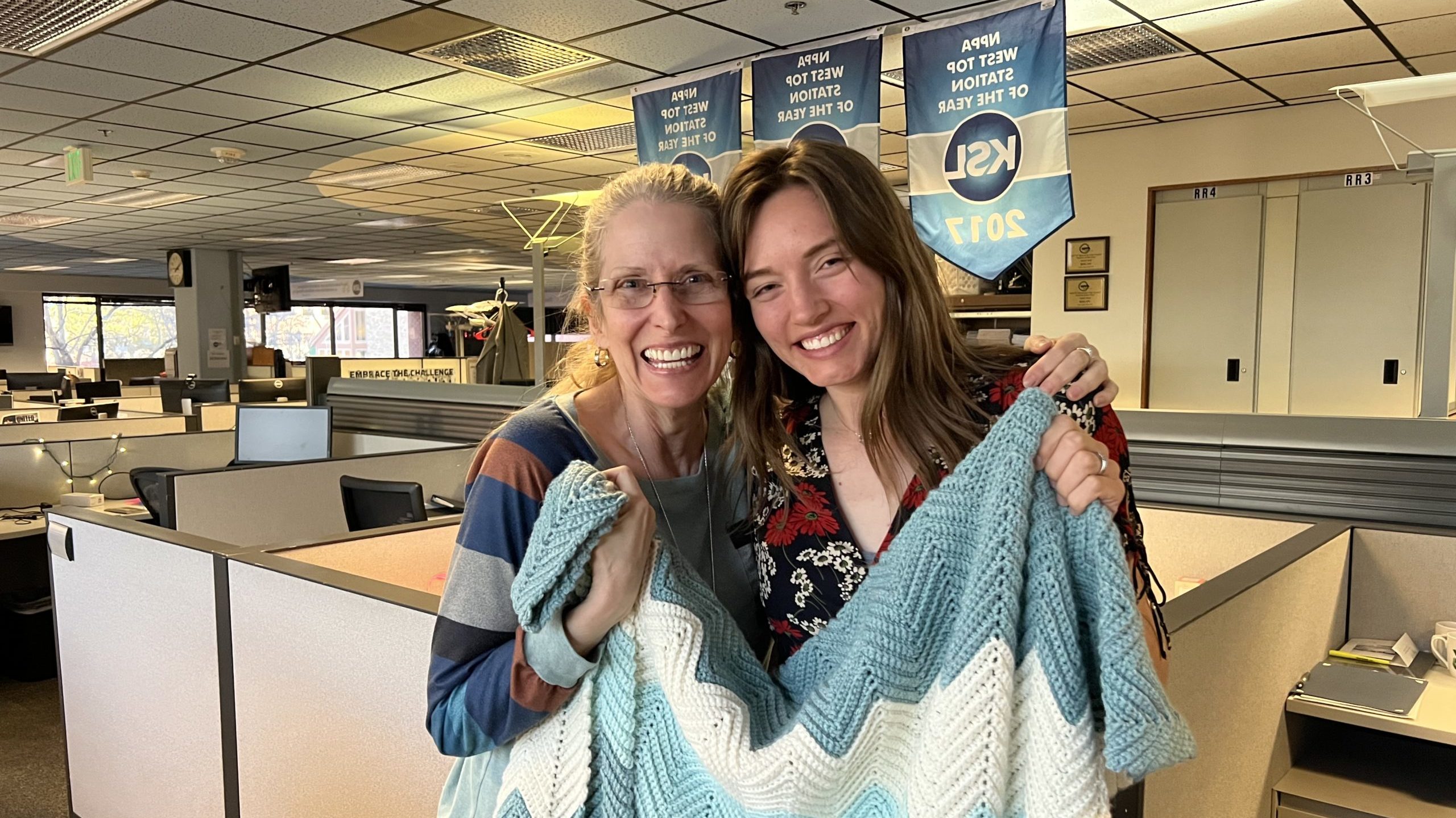 Image of Utah's Morning News host Amanda Dickson and colleague Kate Davis, who says she is grateful...