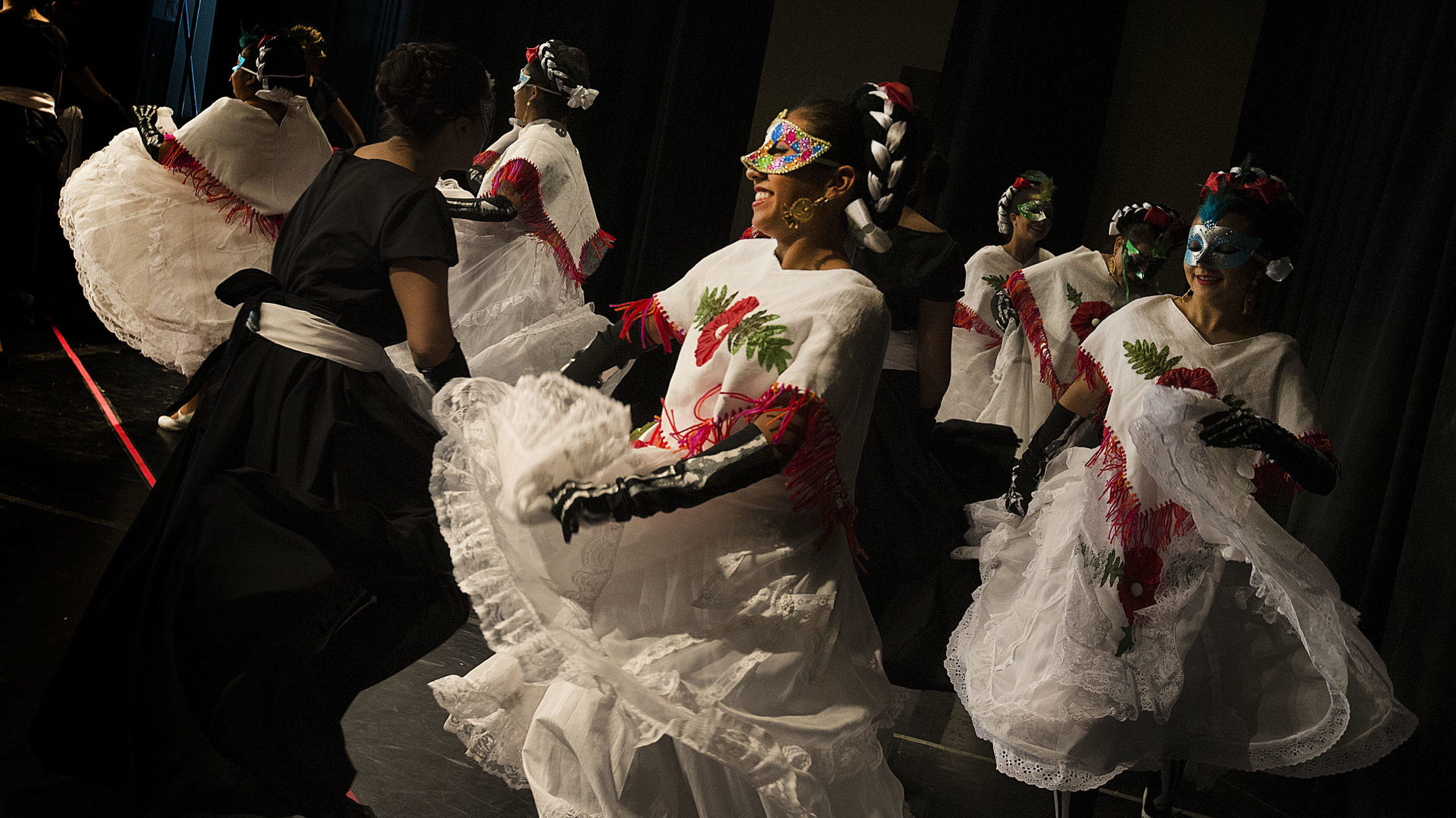folklorio dancers are pictured at the cultural celebration center...