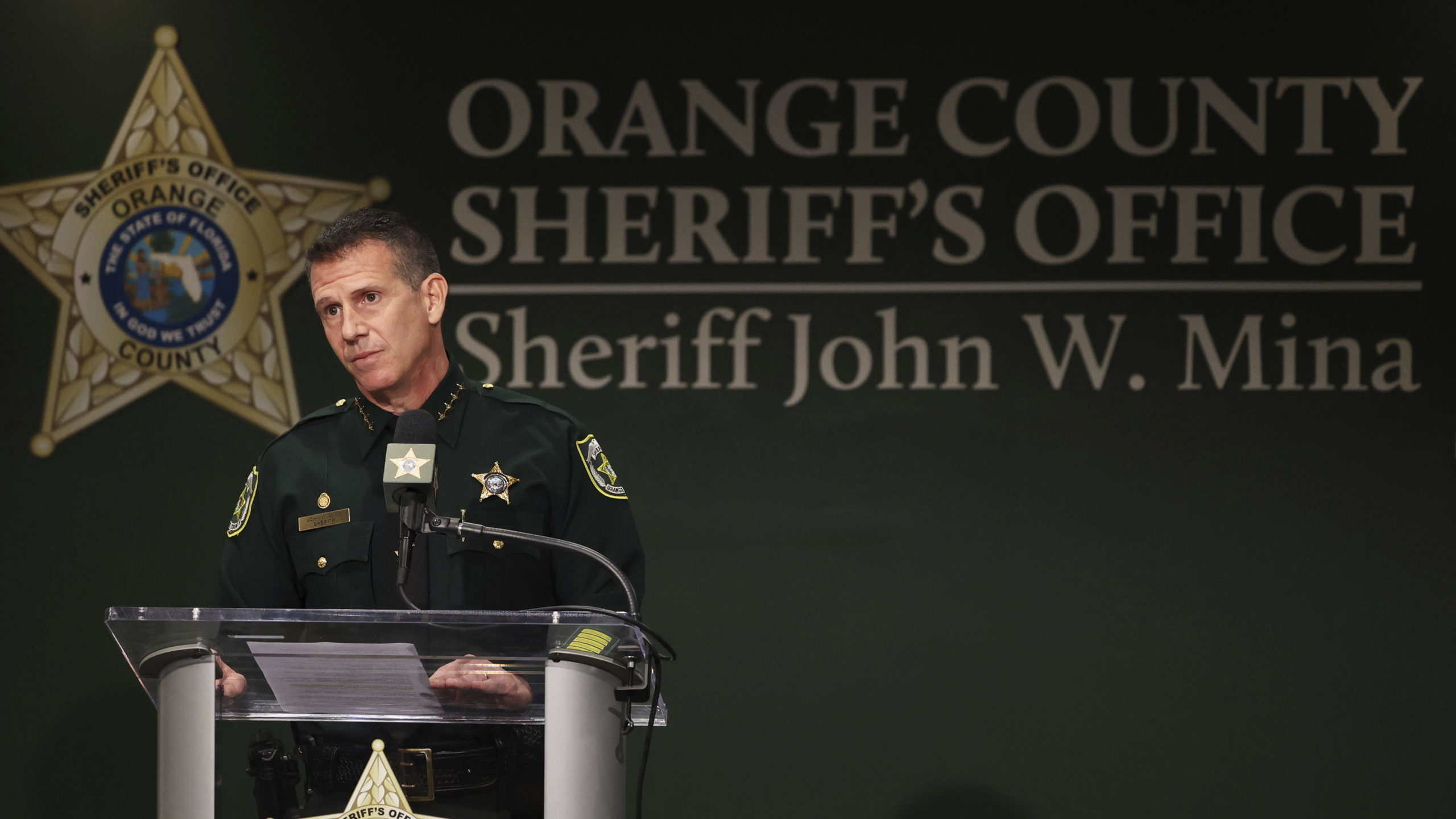Orange County Sheriff pictured talking about the florida journalist that was killed...