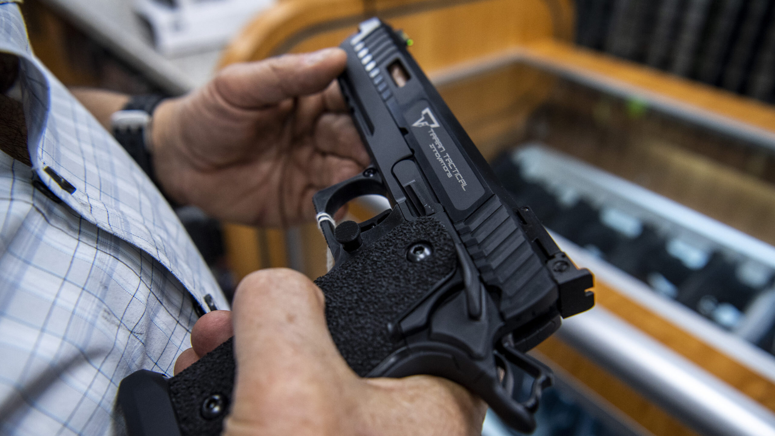 a person holds a gun -- a new program has launched for checks for private gun sales in utah...