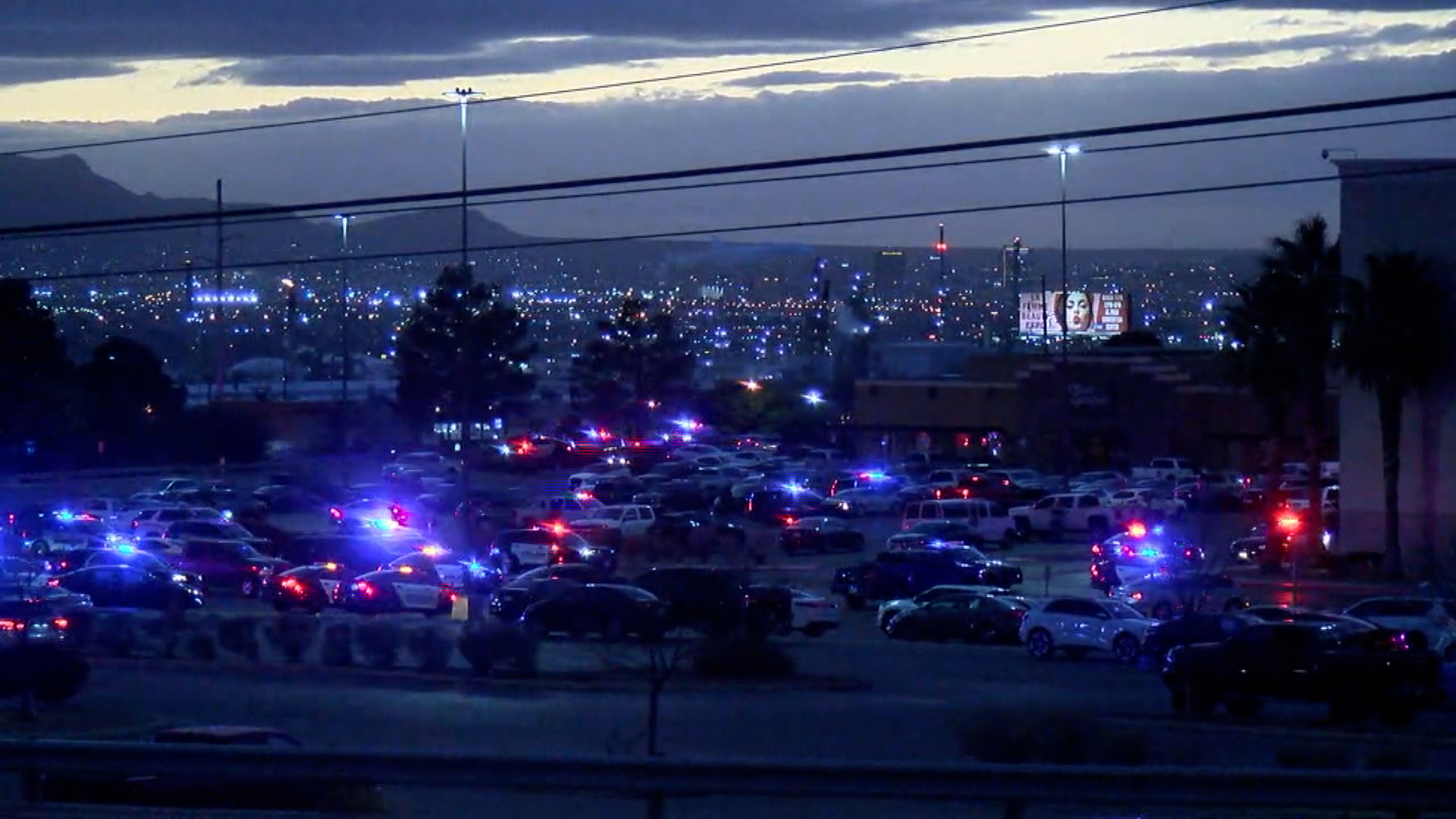 Police activity is seen here at the Cielo Vista Mall in El Paso, Texas, on February 15....