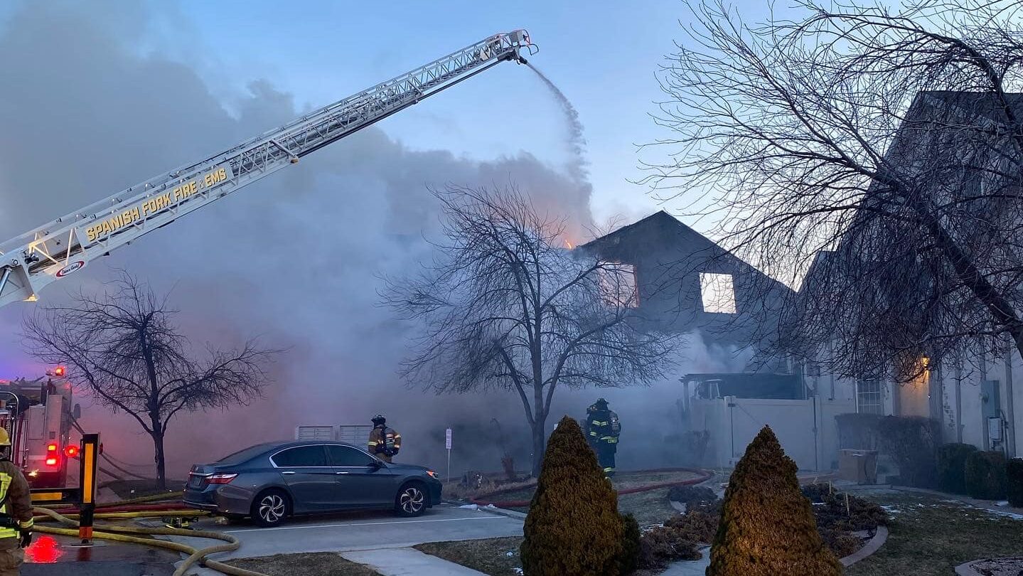 Spanish Fork Fire Destroys Twin Home Human Remains Found