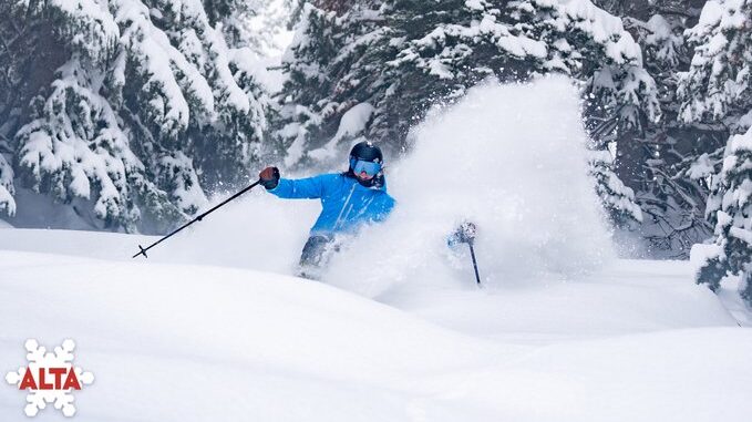 It's another record-breaking day for snow in northern Utah, as Alta Ski Resort officials report the...