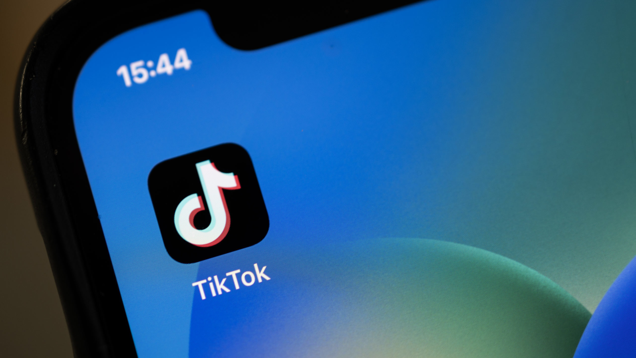 LONDON, ENGLAND - FEBRUARY 28: In this photo illustration, the TikTok app logo is displayed on an i...