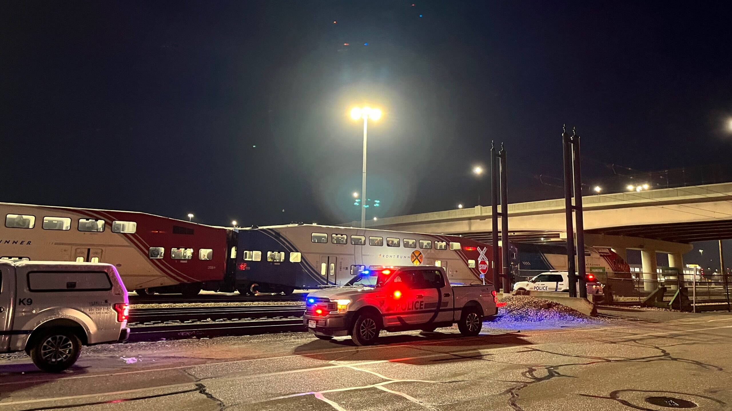 One person was killed early Tuesday morning after being hit by a Frontrunner train. (Adam Small, KS...