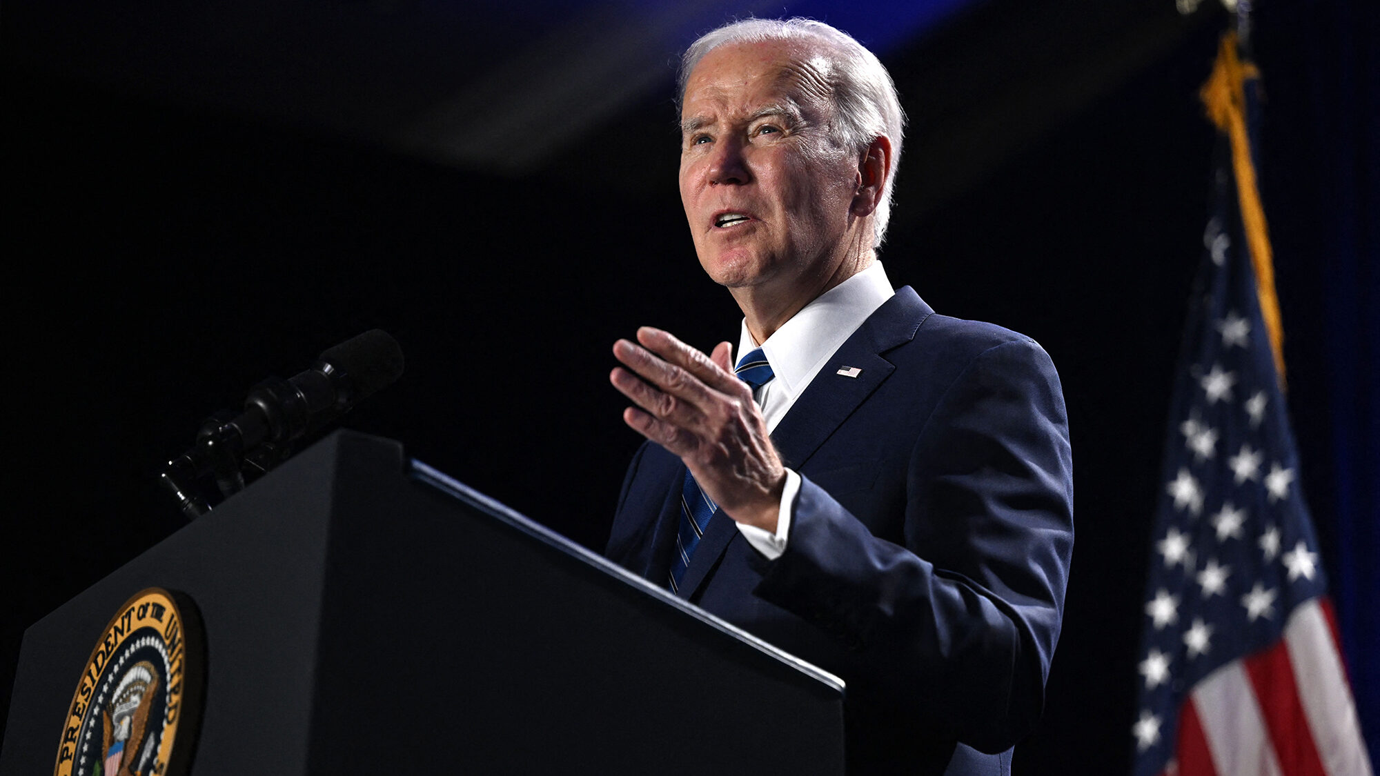 President Joe Biden, seen here in Baltimore, Maryland, on March 1, is set to call for at least $2 t...