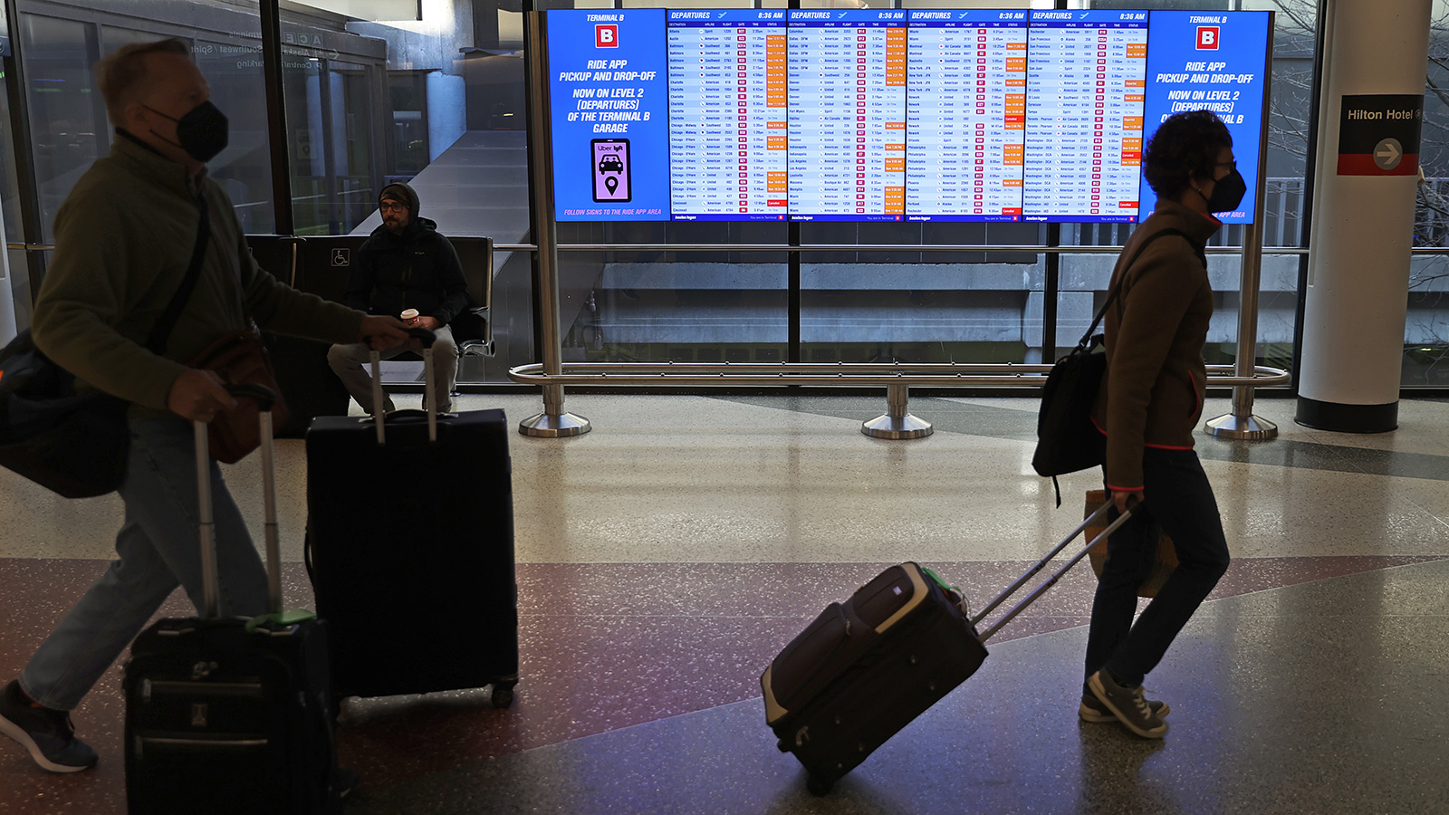 Hundreds of flights were canceled in the United States on March 14 and 1,700 more delayed as a wint...