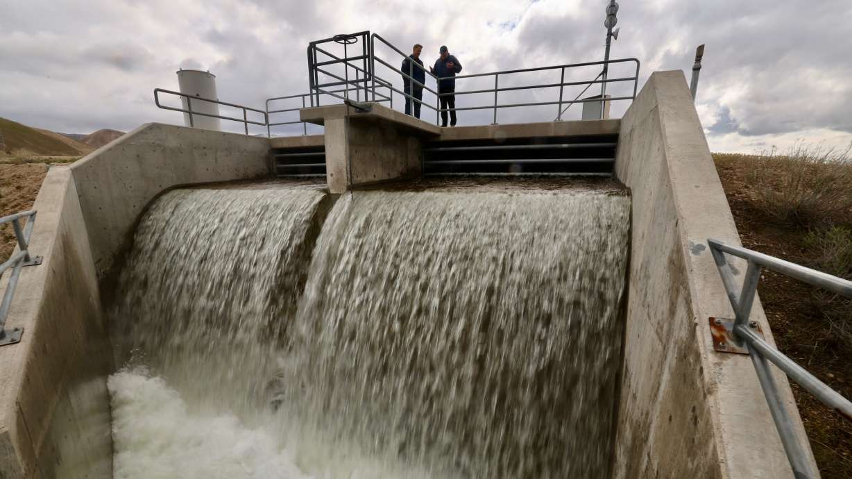 Water begins to flow at Point of the Mountain in Draper as the Central Utah Water Conservancy Distr...