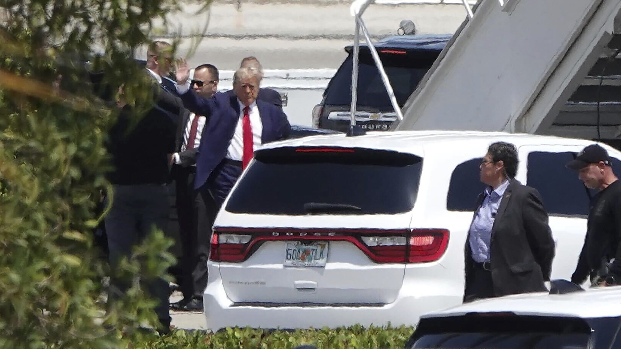 Former President Donald Trump boarded his private plane Monday and flew from Florida toward New Yor...