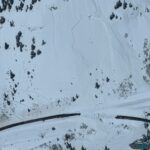 Aerial shot of avalanche near Snowbird Ski Resort, April 6, 2023 (Ben Tidswell, KSL 5 TV Chopper pilot)