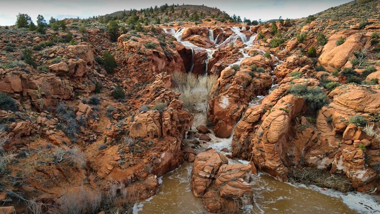 Two people were rescued on Saturday at Gunlock Falls near St. George, Utah. The first was a man in ...