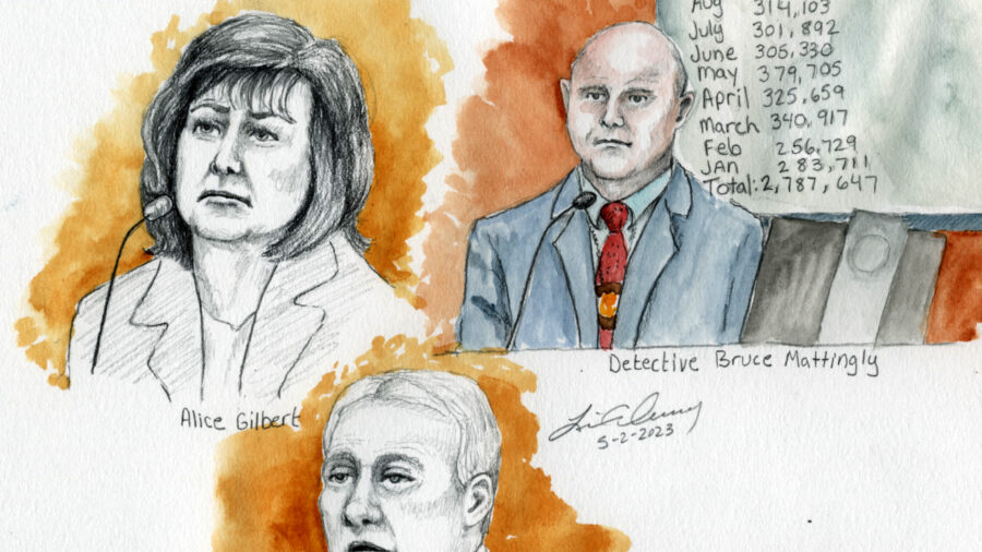 Court sketch from the Lori Vallow Daybell Trial, May 2, 2023....
