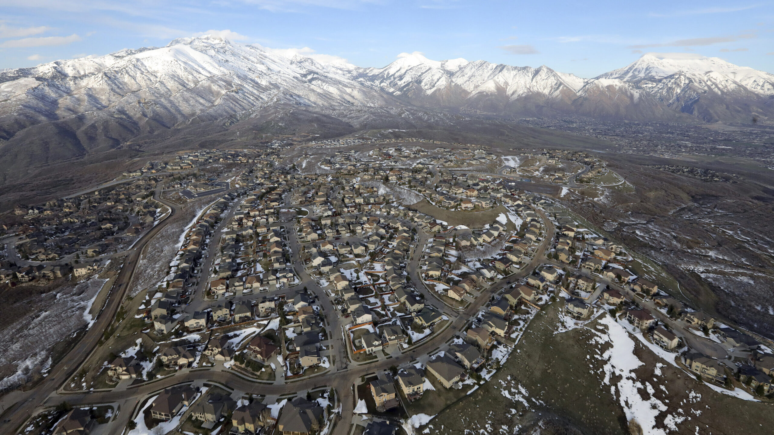 Rows of homes, in suburban Salt Lake City. The housing market has seen a slowdown, but prices are s...