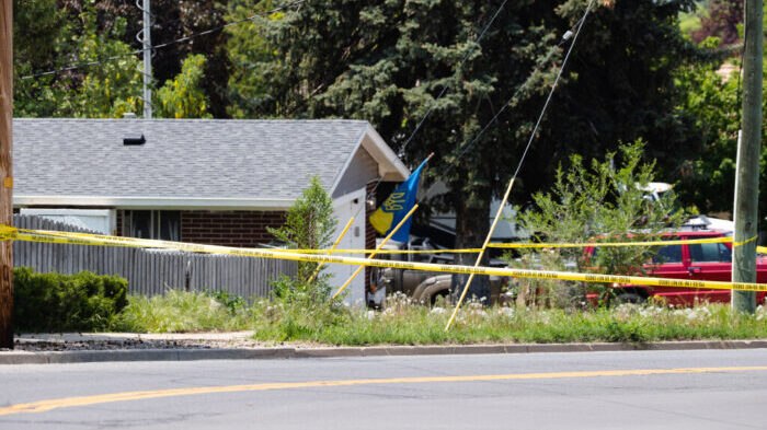 Layton Police at the scene of a triple homicide in Layton on May 19, 2023....