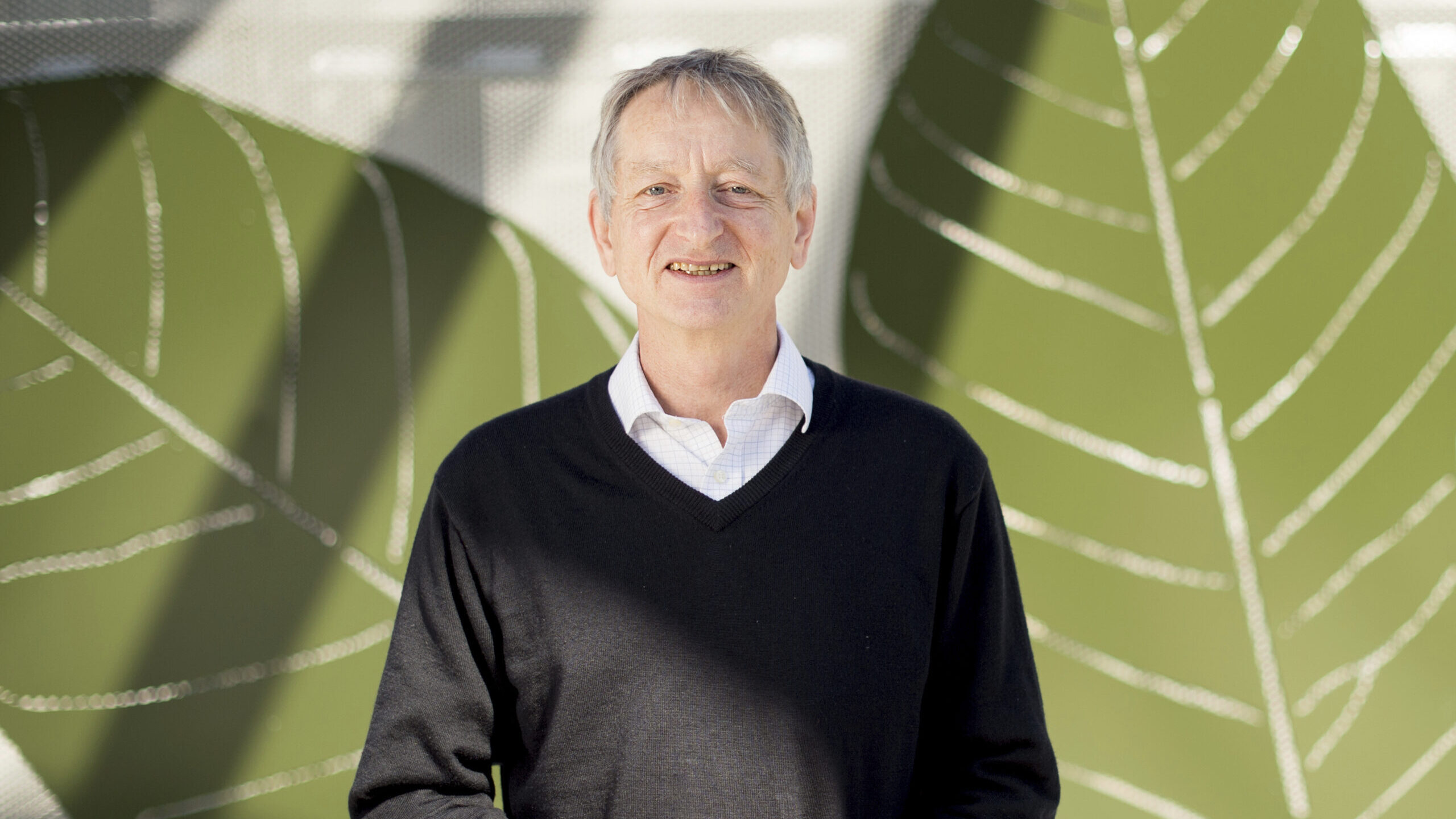 Computer scientist Geoffrey Hinton poses at Google's Mountain View, Calif, headquarters on Wednesda...