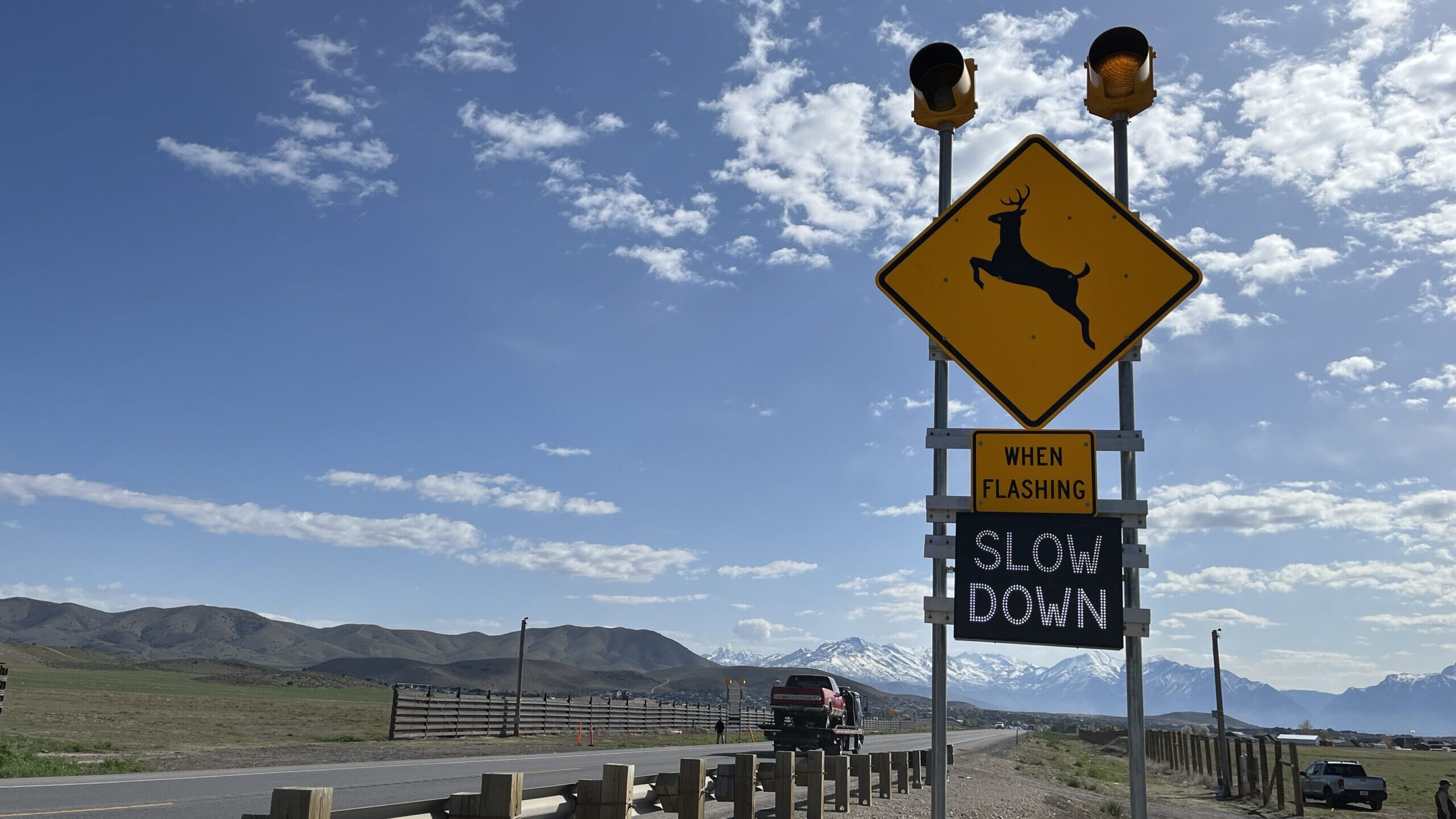 Deer crossing sign...