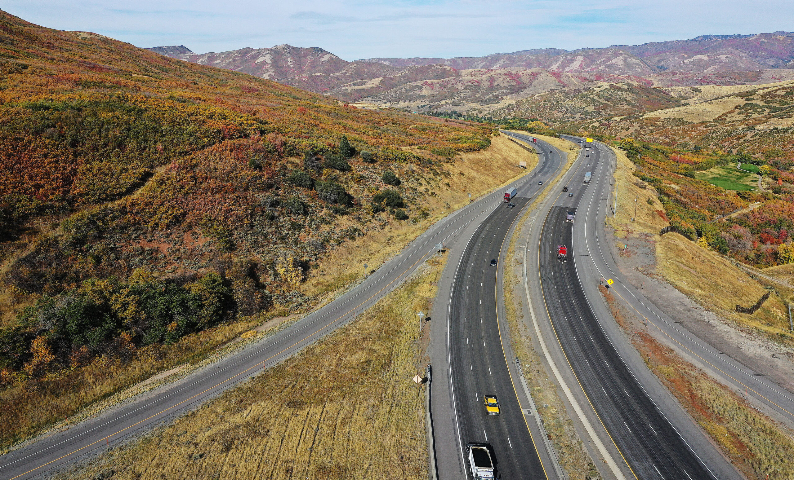 Traffic travels along I-80 in Parleys Canyon on Tuesday, Oct. 11, 2022. (Jeffrey D. Allred, Deseret...
