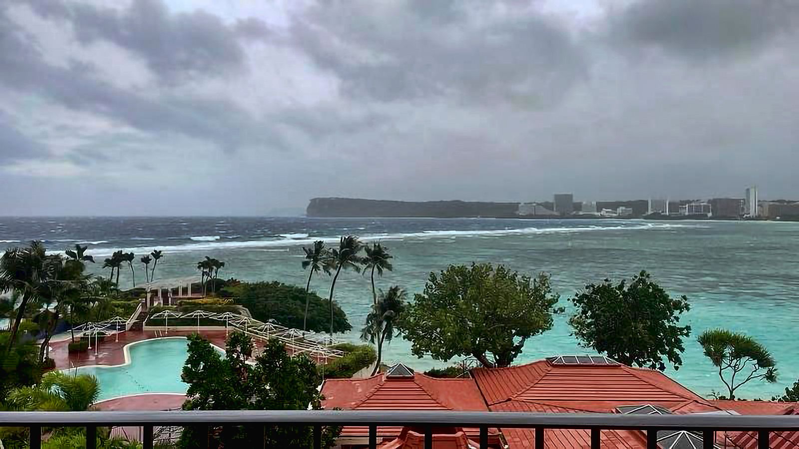 A view overlooking Guam's Tumon Bay on Tuesday as Typhoon Mawar closes in.Mandatory (Photo: Junior...