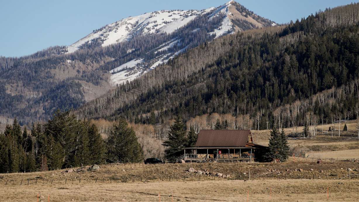A cabin that belonged to the “Yellowstone” fictional character Rip Wheeler is pictured at Thous...